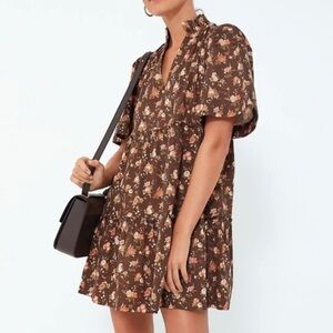 Tuckernuck Brown Floral Mini Dress